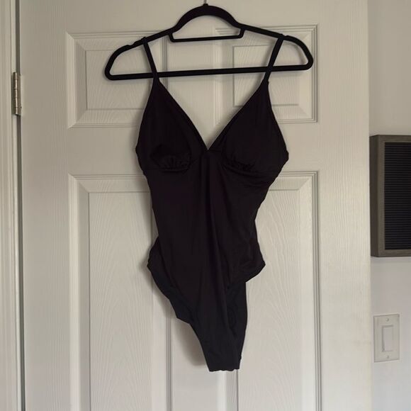 CUPSHE - Brand New Bathing Suit - Black One Piece Suit - Size Large - NWT - Picture 1 of 4